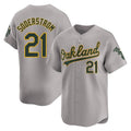 Pouc Athletics #21 Tyler Soderstrom Player Gray Limited Away Stitched Jersey