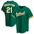 Pouc Athletics #21 Tyler Soderstrom Player Green Replica Kelly Alternate Stitched Jersey