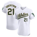 Pouc Athletics #21 Tyler Soderstrom Player White Elite Home Stitched Jersey