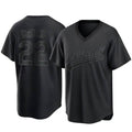 Pouc Athletics #22 Jeff McNeil player Black Replica Pitch Fashion Stitched Jersey