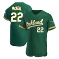 Pouc Athletics #22 Jeff McNeil player Green Authentic Kelly Alternate Stitched Jersey