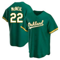 Pouc Athletics #22 Jeff McNeil player Green Replica Kelly Alternate Stitched Jersey