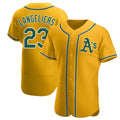 Pouc Athletics #23 Shea Langeliers Player Gold Authentic Alternate Stitched Jerseys