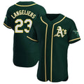 Pouc Athletics #23 Shea Langeliers Player Green Authentic Alternate Stitched Jerseys