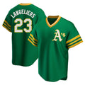 Pouc Athletics #23 Shea Langeliers Player Green Replica Cooperstown Collection T shirt Stitched Jerseys