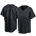 Pouc Athletics #40 Luis Severino player Black Replica Pitch Fashion Stitched Jersey