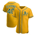 Pouc Athletics #40 Luis Severino player Gold Authentic Alternate Stitched Jersey