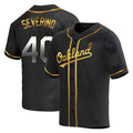 Pouc Athletics #40 Luis Severino player Gold Replica Black en Alternate Stitched Jersey