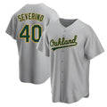 Pouc Athletics #40 Luis Severino player Gray Replica Road Stitched Jersey