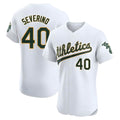 Pouc Athletics #40 Luis Severino player White Elite Home Stitched Jersey