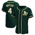 Pouc Athletics #4 Lawrence Butler player Green Authentic Alternate Stitched Jersey