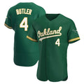 Pouc Athletics #4 Lawrence Butler player Green Authentic Kelly Alternate Stitched Jersey