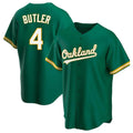 Pouc Athletics #4 Lawrence Butler player Green Replica Kelly Alternate Stitched Jersey