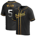 Pouc Athletics #5 Jacob Wilson Black Golden Replica Alternate  Stitched Jersey