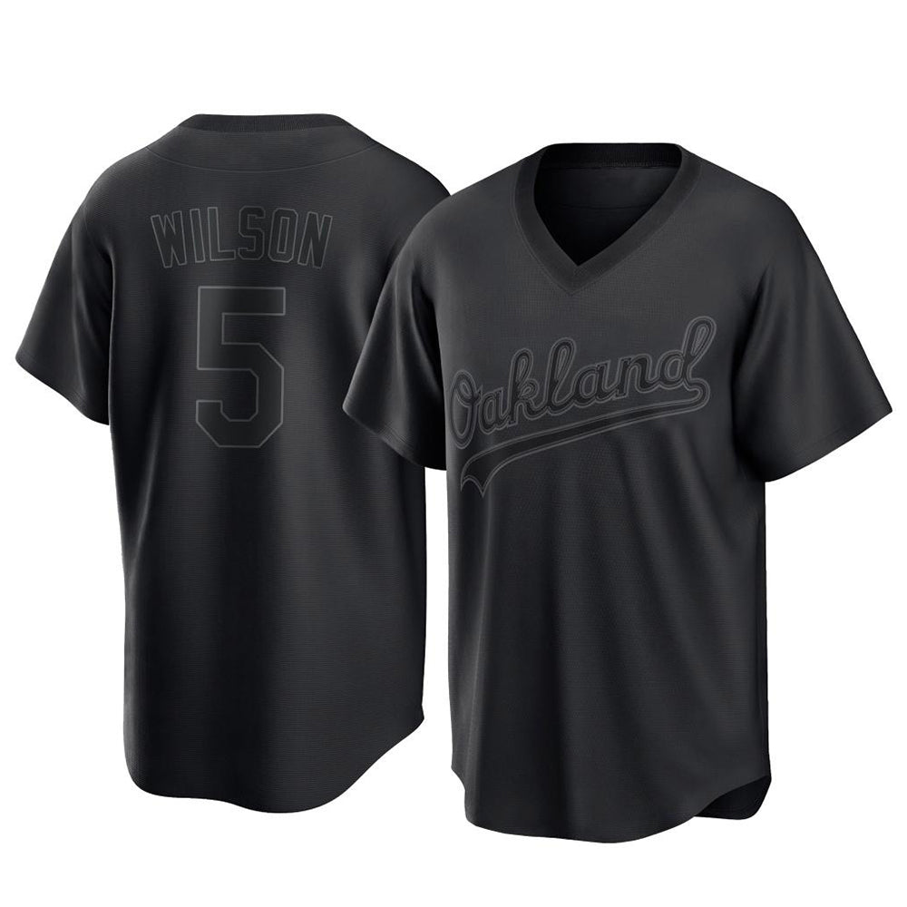 Pouc Athletics #5 Jacob Wilson Black Replica Pitch Fashion T shirt Stitched Jersey