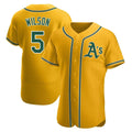 Pouc Athletics #5 Jacob Wilson Gold Authentic Alternate Stitched Jersey
