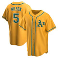 Pouc Athletics #5 Jacob Wilson Gold Replica Alternate Stitched Jersey