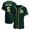 Pouc Athletics #5 Jacob Wilson Green Authentic Alternate Stitched Jersey