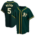 Pouc Athletics #5 Jacob Wilson Green Replica Alternate Stitched Jersey