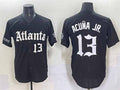 Pouc A.Braves #13 Ronald Acuna Jr. Black Gothic South x Outkast Edition Vapor Limited Stitched Personalized Jersey