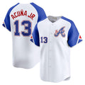 Pouc A.Braves #13 Ronald Acuna Jr. City Connect Limited Jersey - White Personalized Jerseys