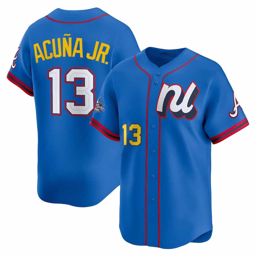 Pouc A.Braves #13 Ronald Acuna Jr. National League 2025 All-Star Edition Limited Player Jersey - Blue Personalized Jersey