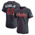 Pouc A.Braves #13 Ronald Acuna Jr. Navy 2025 Speedway Classic Alternate Elite Player Personalized Jersey