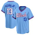 Pouc A.Braves #13 Ronald Acuna Jr. Powder Blue 2026 City Connect Stadium Stitched Personalized Jersey