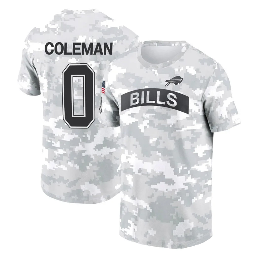 Pouc B.Bills #0 Keon Coleman Player Arctic Camo Salute to Service T-Shirt Hoodies Stitched Jerseys