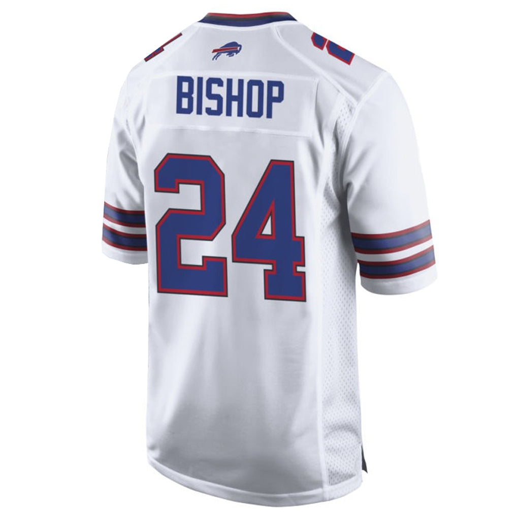 Pouc B.Bills #24 Cole Bishop Player White Home Game Stitched Jerseys