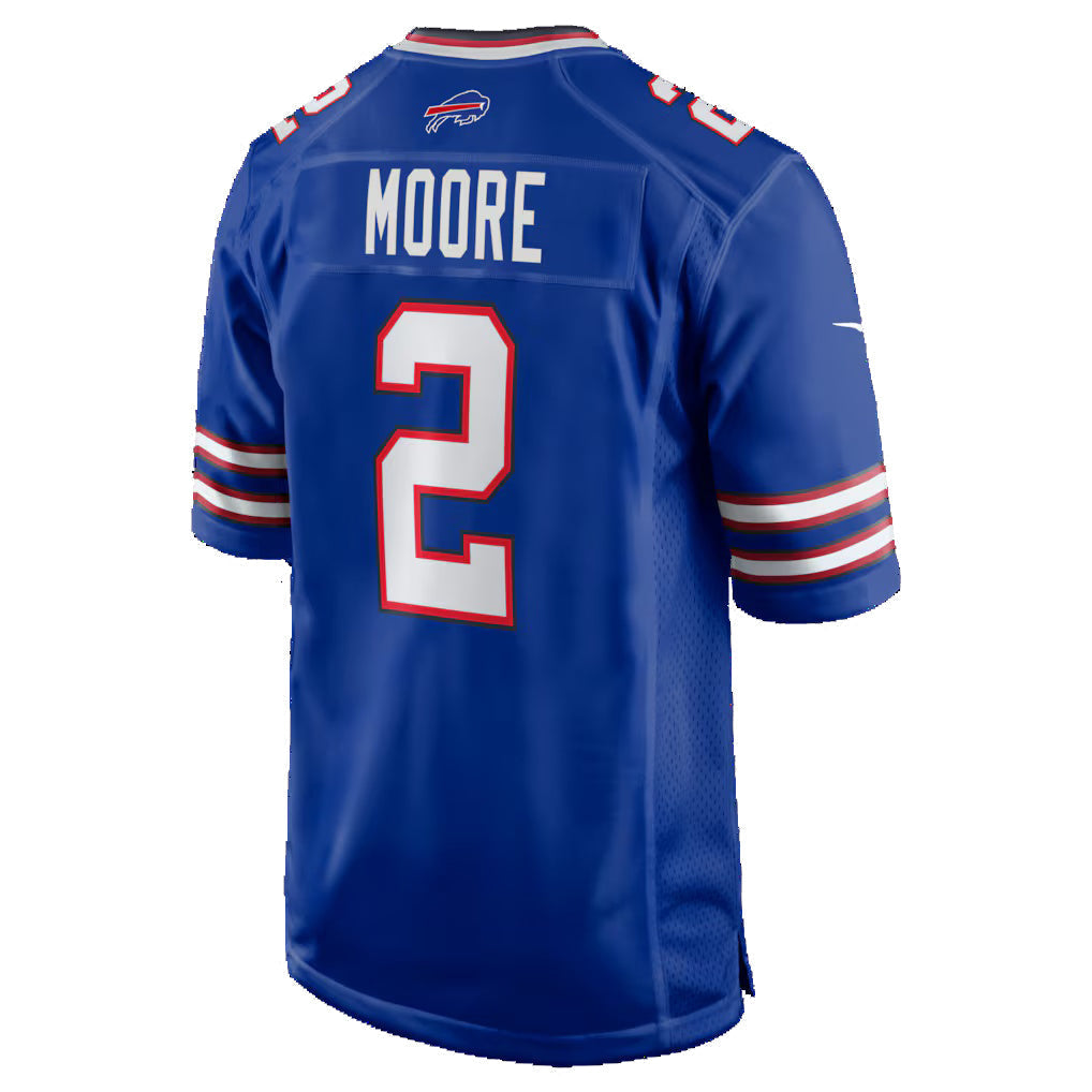 Pouc B.Bills #2 D.J. Moore Royal Game Stitched Jerseys