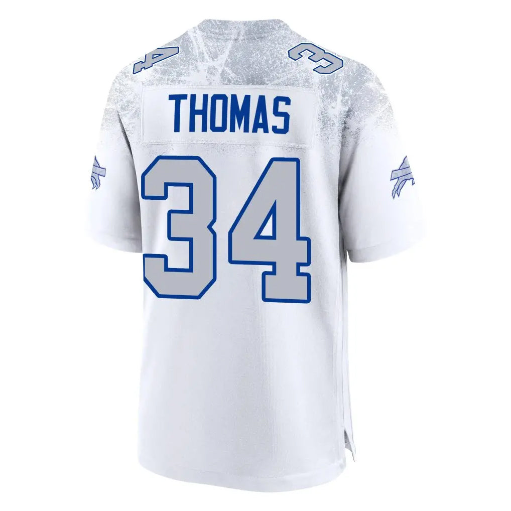 Pouc B.Bills #34 Thurman Thomas Player White Rivalries Collection Game Stitched Jerseys