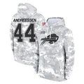 Pouc B.Bills #44 Joe Andreessen Player Arctic Camo Salute to Service Hoodies Limited Stitched Jerseys