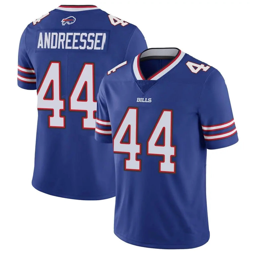 Pouc B.Bills #44 Joe Andreessen Player Royal Vapor Untouchable Limited Stitched Jerseys