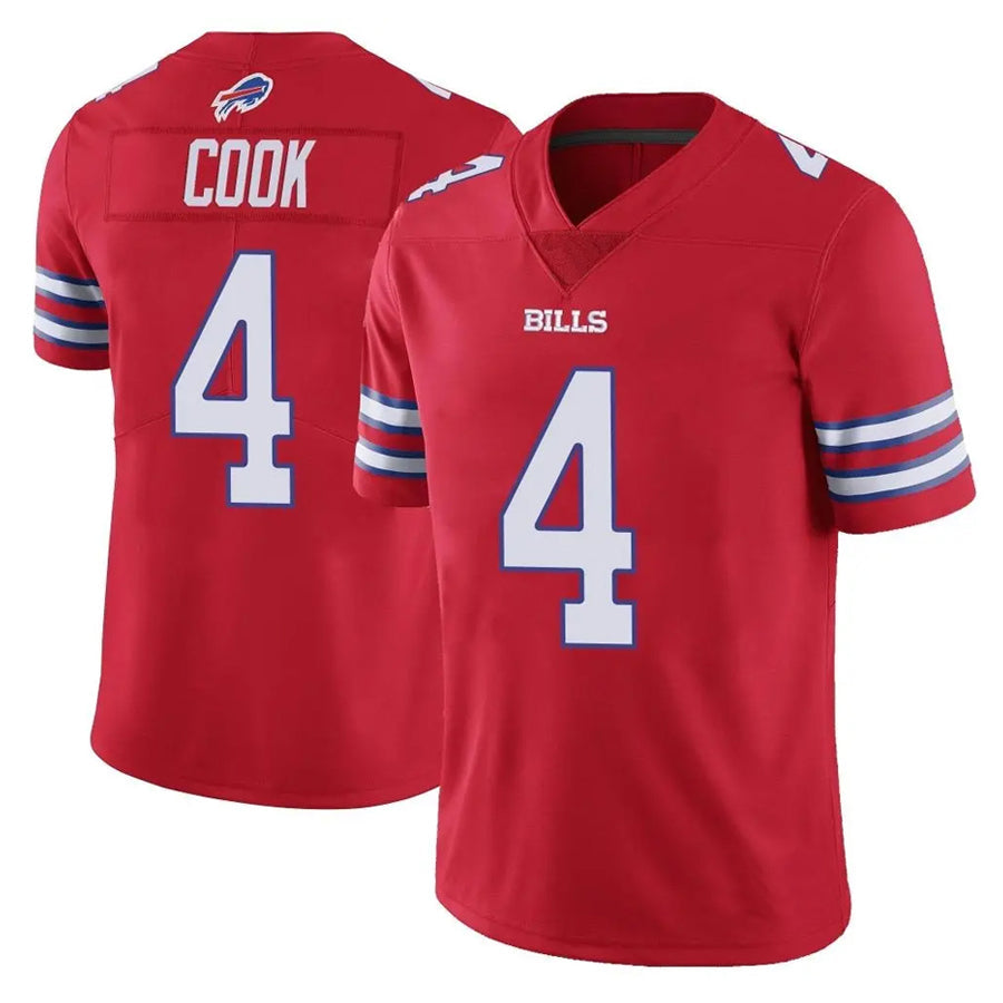 Pouc B.Bills #4 James Cook III Player Red  Vapor Untouchable Limited Stitched Jerseys