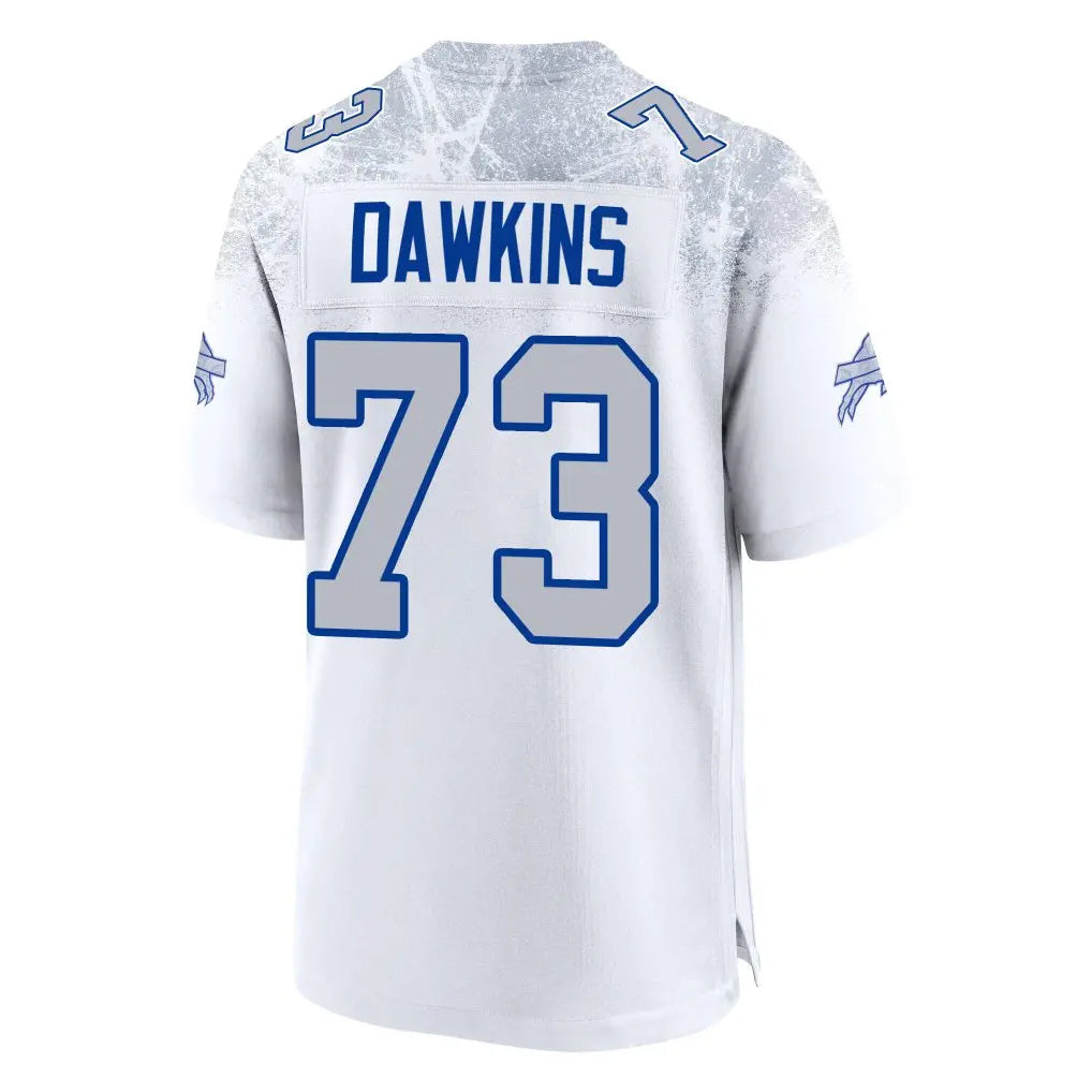 Pouc B.Bills #73 Dion Dawkins Benford Player White Rivalries Collection Limited Stitched Jerseys