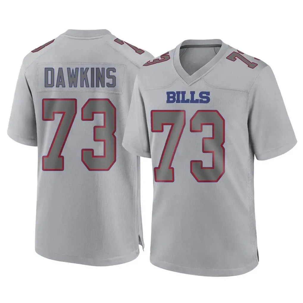 Pouc B.Bills #73 Dion Dawkins Player Gray Fashion Home Game Stitched Jerseys