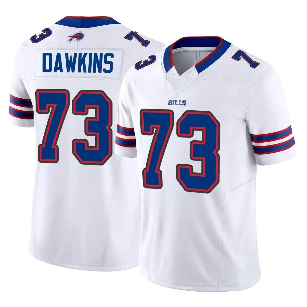 Pouc B.Bills #73 Dion Dawkins Player White Vapor F.U.S.E. Limited Home Game Stitched Jerseys