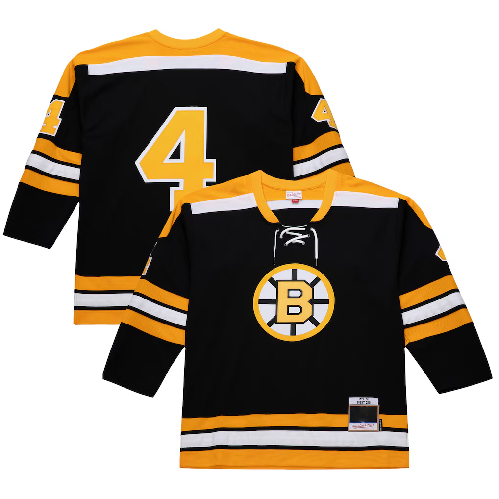 Pouc B.Bruins #4 Bobby Orr Black 1971-72 Power Play Stitched Jerseys