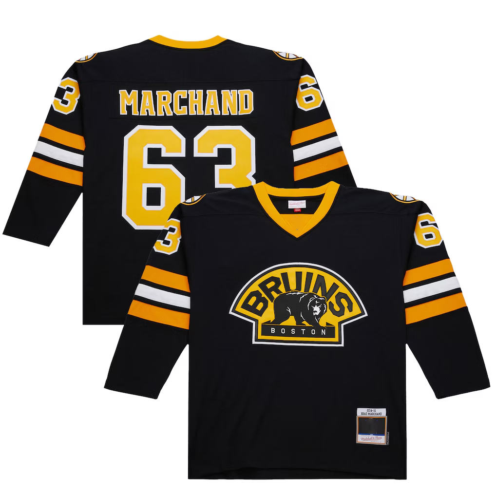 Pouc B.Bruins #63 Brad Marchand Black 2014-15 Power Play Stitched Jerseys