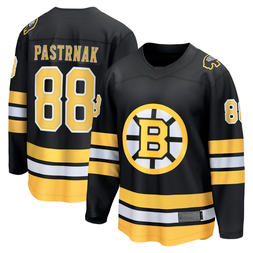 Pouc B.Bruins #88 David Pastrnak Black Home Breakaway Stitched Jerseys