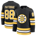 Pouc B.Bruins #88 David Pastrnak Black Home Premium Player Stitched Jerseys