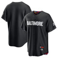 Pouc B.Orioles Black City Connect Home Game Blank Player Stitched Jerseys