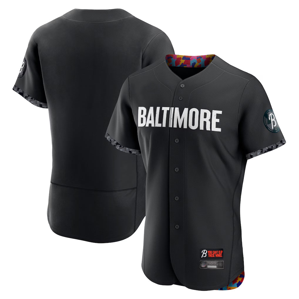 Pouc B.Orioles Black City Connect Limited Elite Home Blank Player Stitched Jerseys