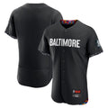 Pouc B.Orioles Black City Connect Limited Elite Home Blank Player Stitched Jerseys