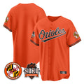 Pouc B.Orioles Orange 30th Anniversary of 2131 Home Game Blank Player Stitched Jerseys
