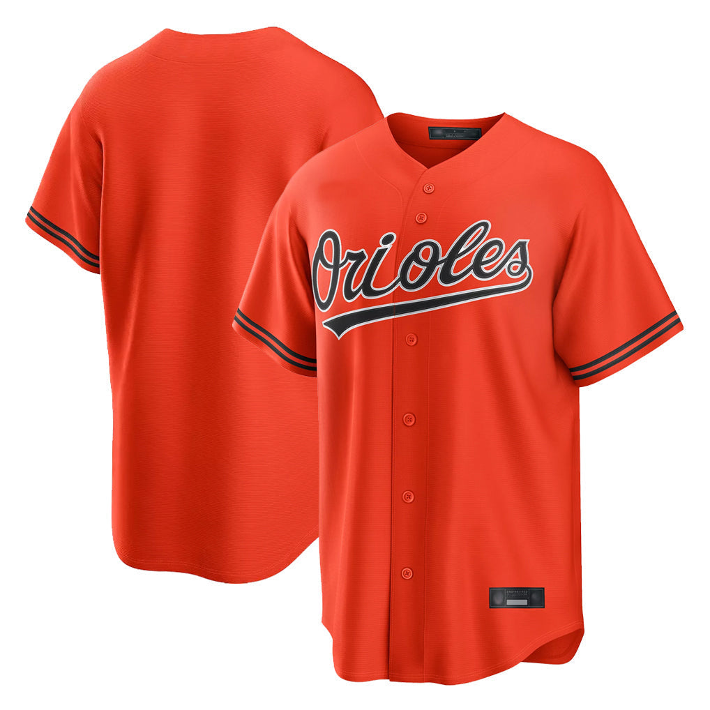 Pouc B.Orioles Orange Home Game Blank Player Stitched Jerseys