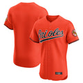 Pouc B.Orioles Orange Limited Elite Home Game Blank Player Stitched Jerseys