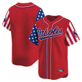 Pouc B.Orioles Red Independence Day Vapor Premier Limited Home Game Blank Player Stitched Jerseys