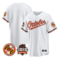 Pouc B.Orioles White 30th Anniversary of 2131 Home Game Blank Player Stitched Jerseys